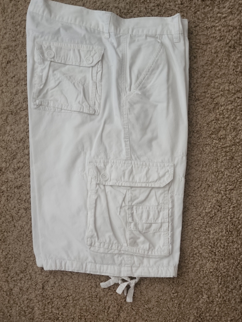 mark. White Men's Cargo Shorts with Multiple Pockets